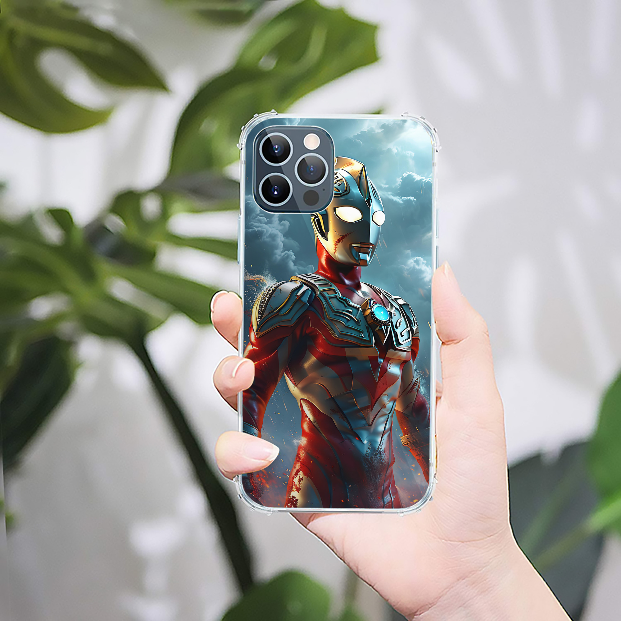 （画像用） ウルトラマン Ultraman 【iPhone 12シリーズ対応】透明スマホケース（クリアソフトケース）